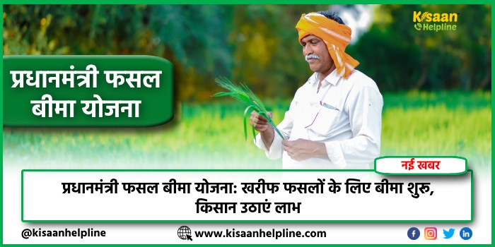 प्रधानमंत्री फसल बीमा योजना: खरीफ फसलों के लिए बीमा शुरू, किसान उठाएं लाभ