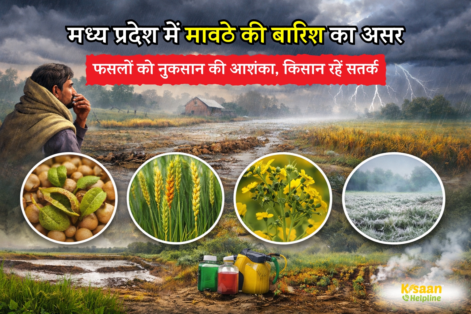 मध्य प्रदेश में मावठे की बारिश का अलर्ट: फसलों पर असर और किसानों के लिए जरूरी सलाह