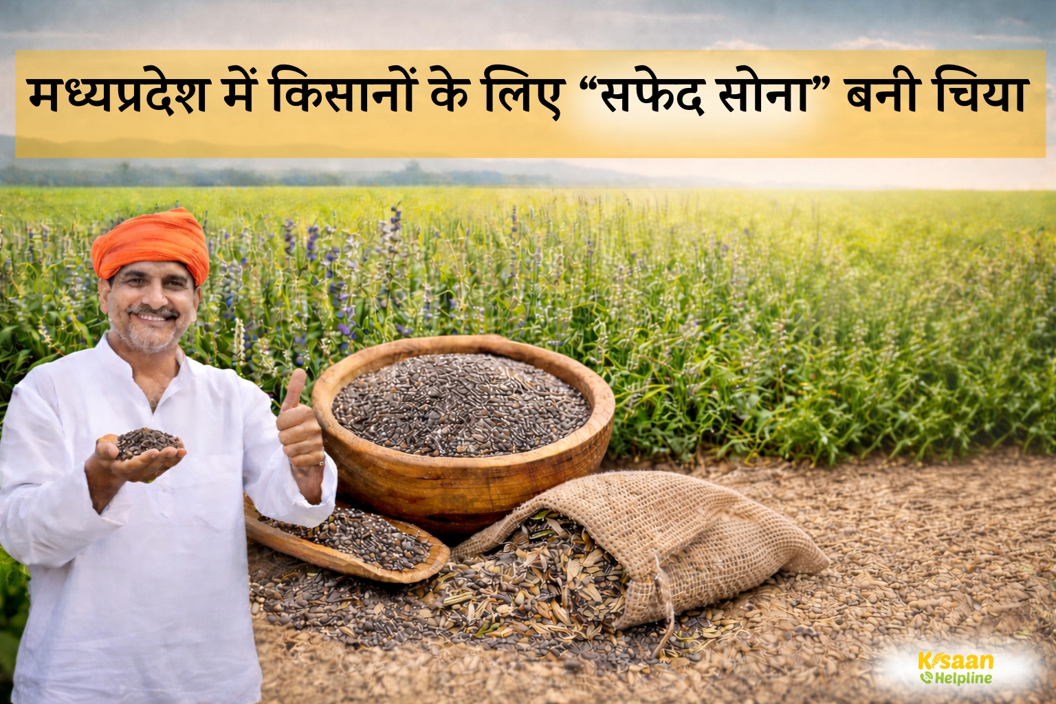 मध्यप्रदेश में किसानों के लिए “सफेद सोना” बनी चिया