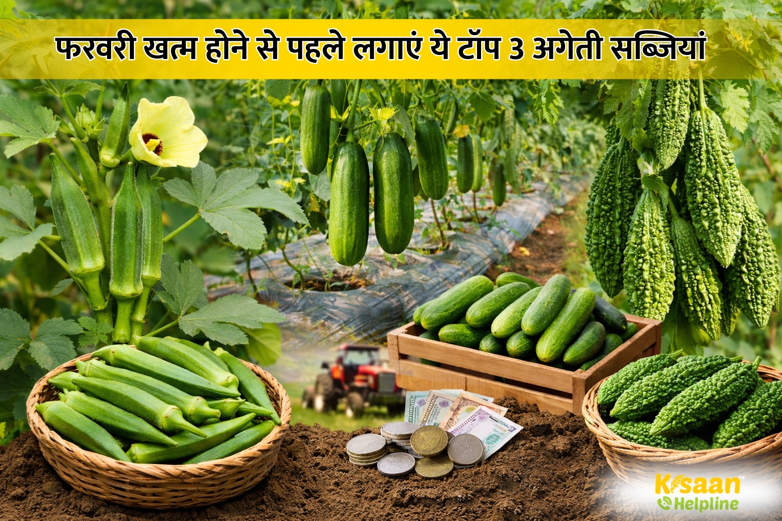 फरवरी का आखिरी मौका! इन 3 अगेती सब्जियों की खेती से मार्च-अप्रैल में होगी जबरदस्त कमाई