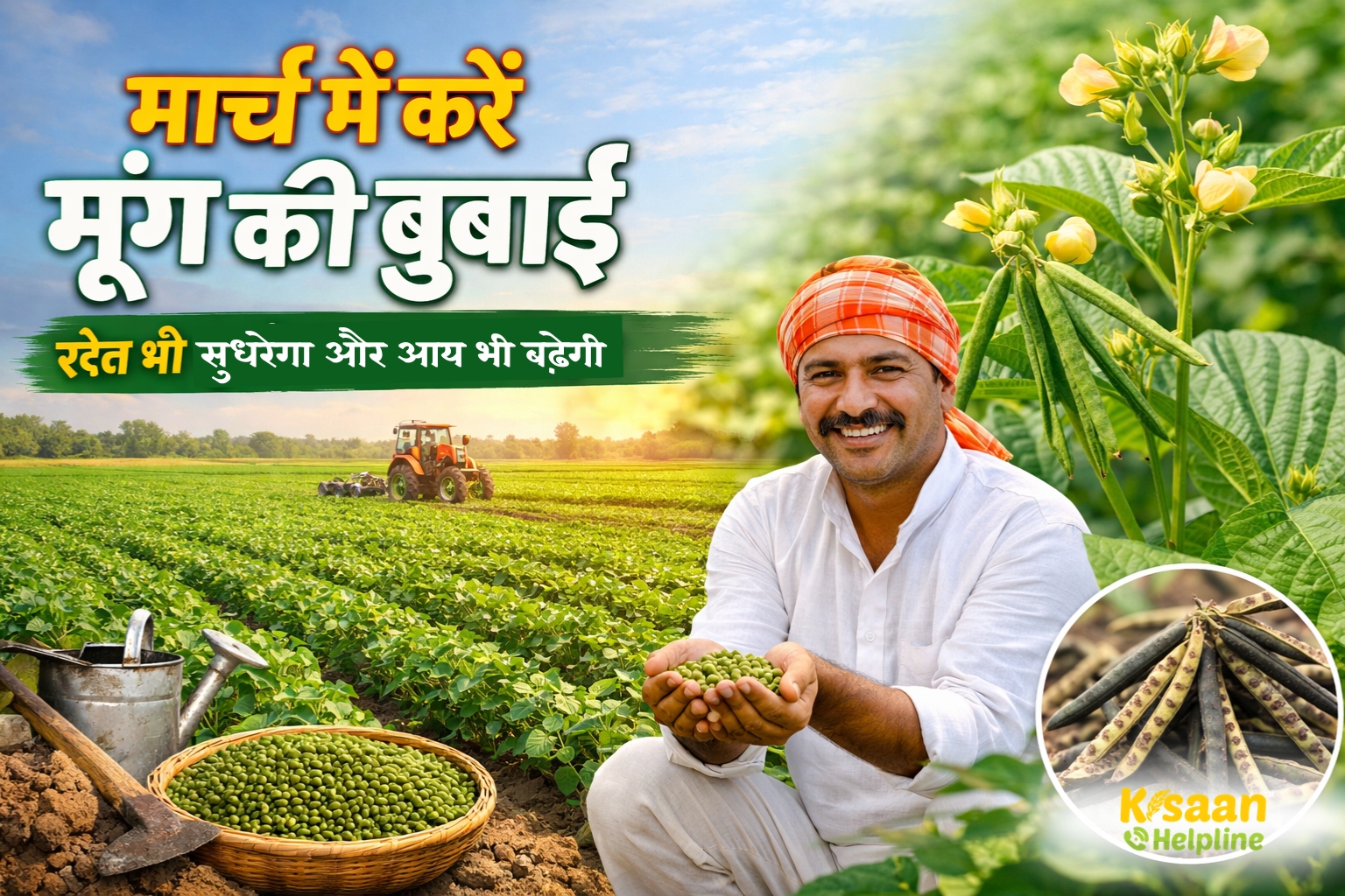 मार्च में खाली खेत से कमाएं ₹50,000: 70 दिन में तैयार होगी गर्मी की मूंग, जानें पूरी तकनीक