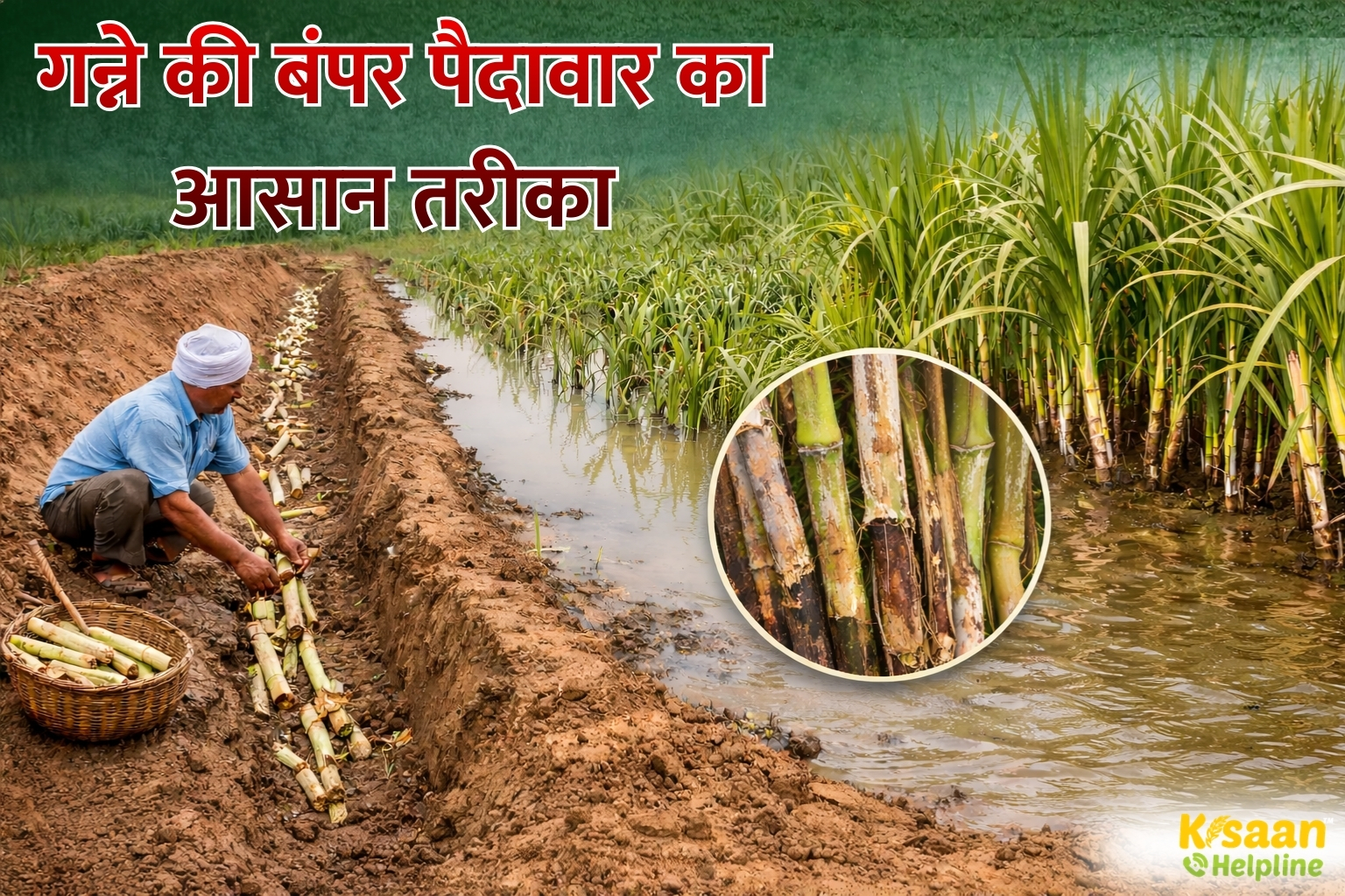 जलभराव में भी गन्ने की बंपर पैदावार का आसान तरीका