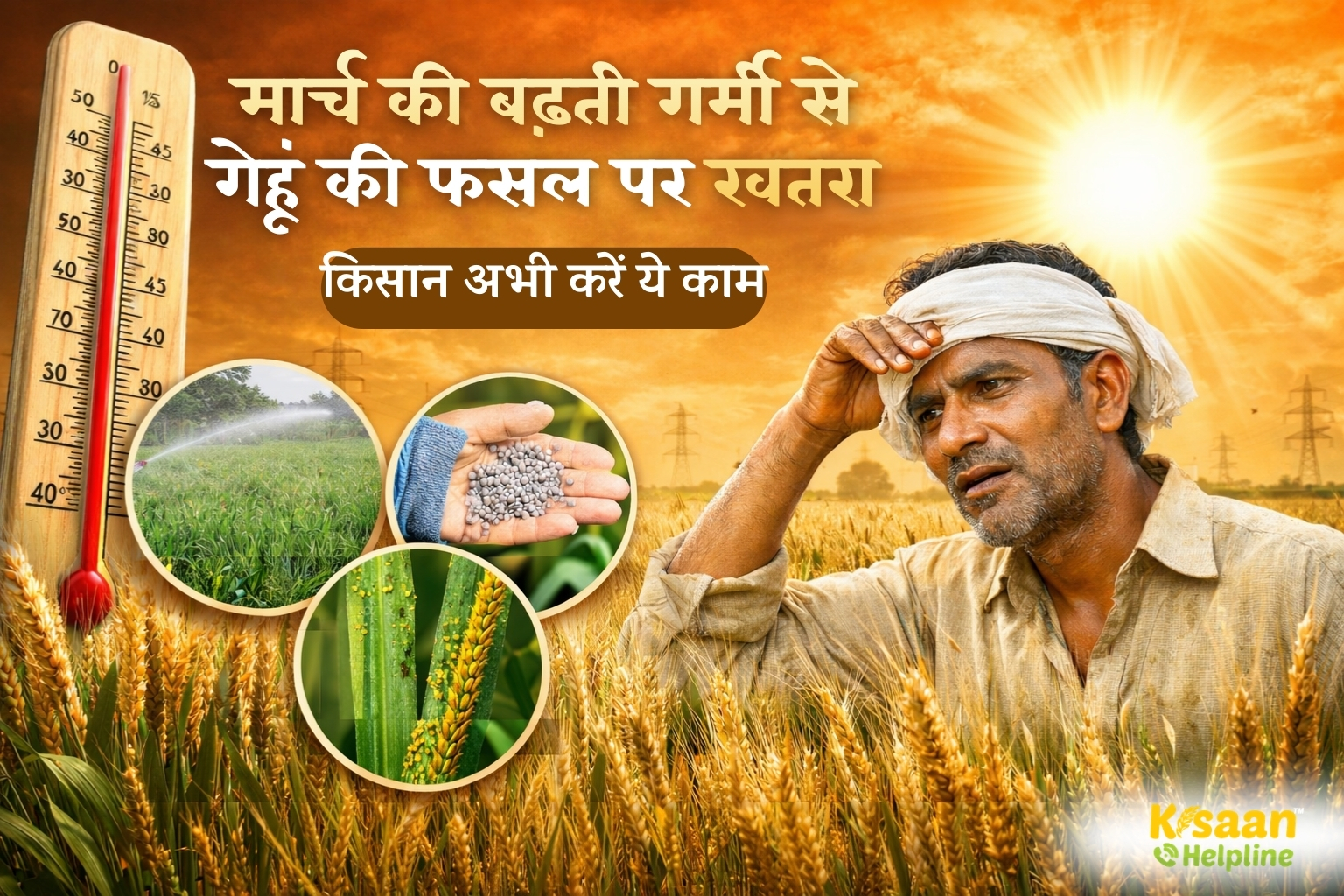 मार्च की तेज गर्मी से गेहूं की फसल पर खतरा, दाना भरने के समय बढ़ी चिंता – वैज्ञानिकों ने बताए जरूरी उपाय