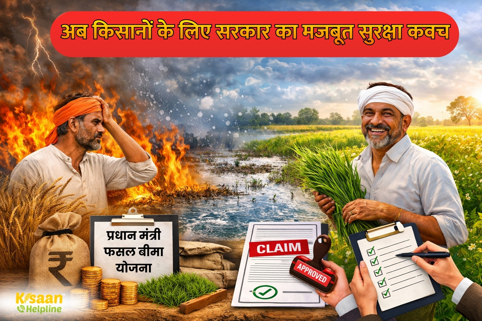 फसल में आग या प्राकृतिक आपदा से नुकसान? अब किसानों के लिए सरकार का मजबूत सुरक्षा कवच