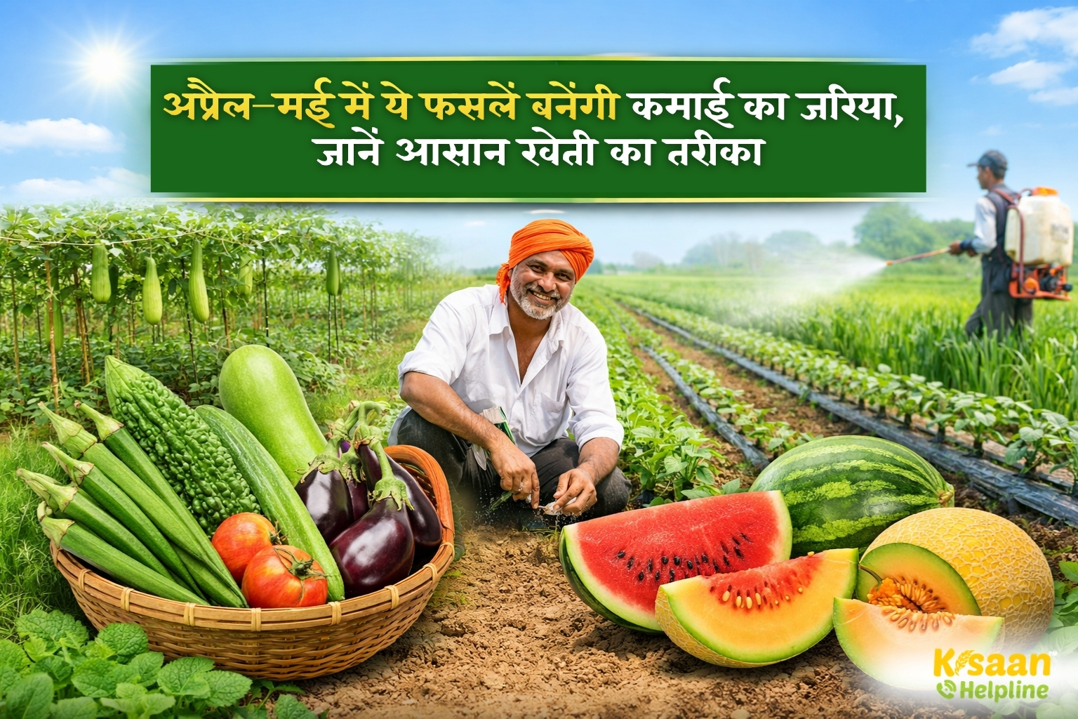 अप्रैल–मई में ये फसलें बनेंगी कमाई का जरिया, जानें आसान खेती का तरीका