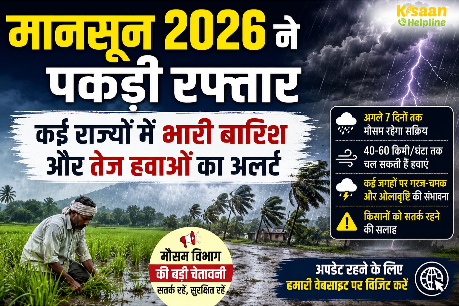 देशभर में बदलेगा मौसम का मिजाज, मानसून की दस्तक के साथ कई राज्यों में भारी बारिश और तेज हवाओं की संभावना