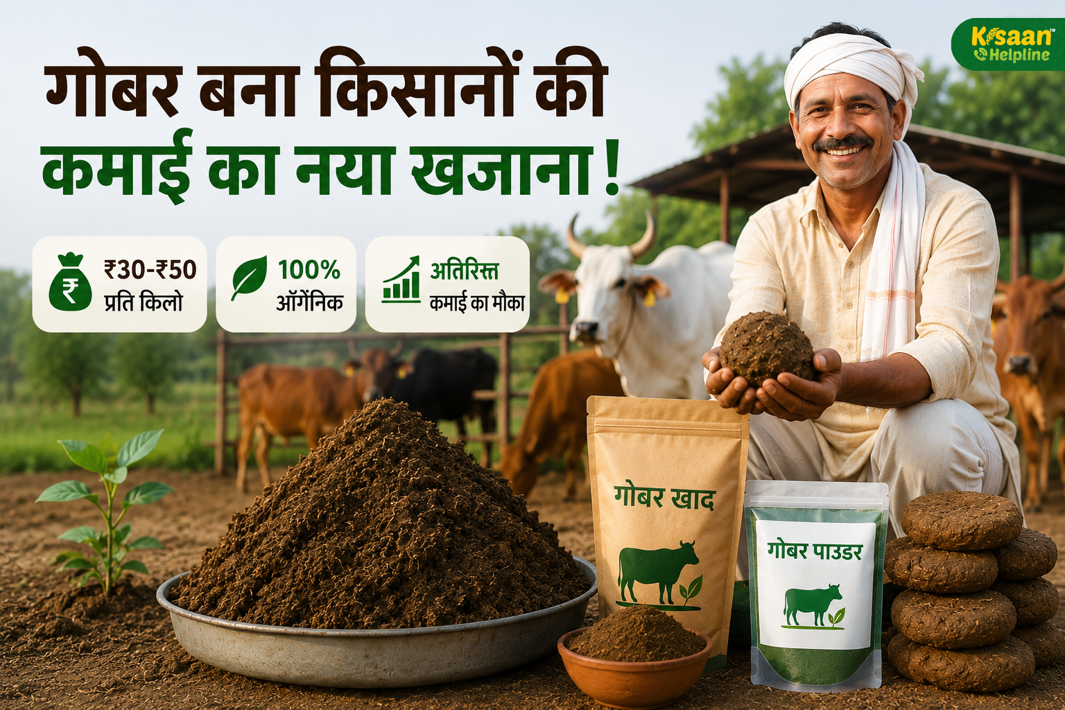 गोबर बना किसानों की कमाई का नया खजाना! जानिए कहां और कैसे बेचकर बढ़ाएं आमदनी